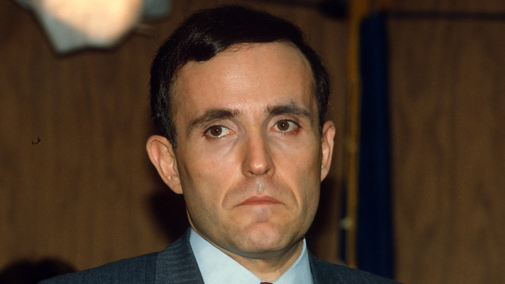 Young Rudy Giuliani frowning 