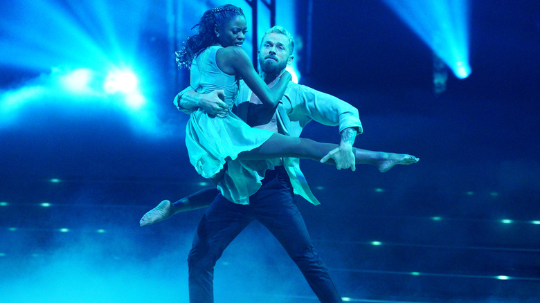 Charity Lawson and Artem Chigvintsev dancing