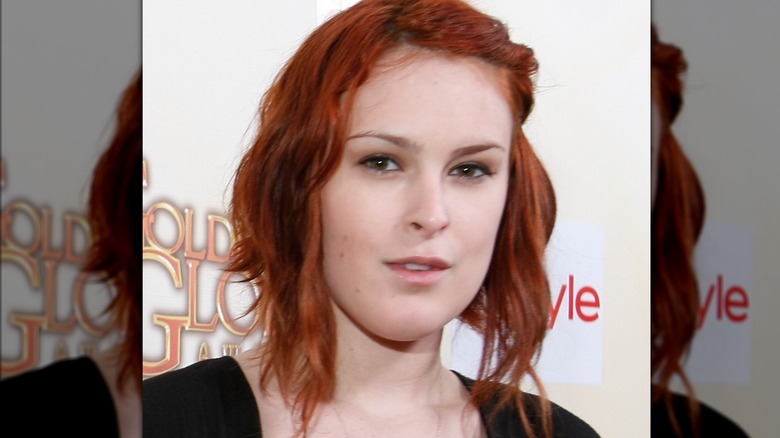 Rumer Willis dark red hair