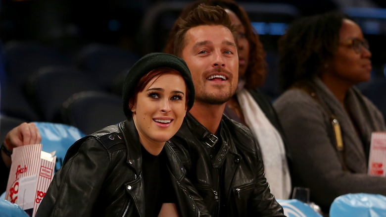 Rumer Willis seated beside Chris Soules