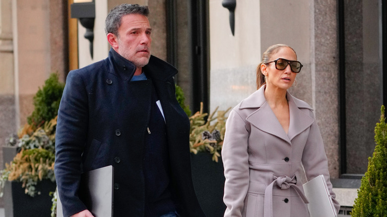 Ben Affleck and Jennifer Lopez walking