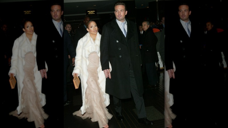 Jennifer Lopez and Ben Affleck holding hands