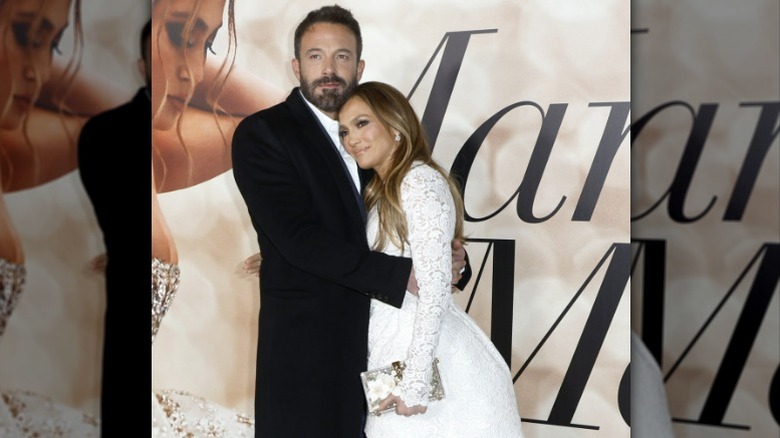 Ben Affleck hugging Jennifer Lopez