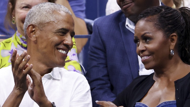 Barack Obama and Michelle Obama attend the US Open in New York City (2023)