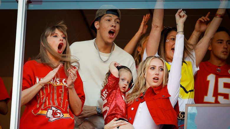 Taylor Swift, Brittany Mahomes celebrating