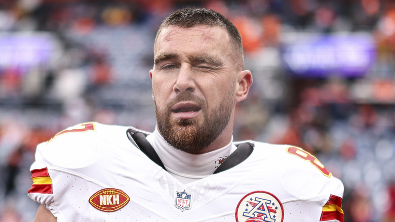 Travis Kelce winking