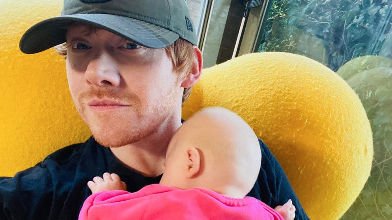 Rupert Grint poses for a selfie with his daughter