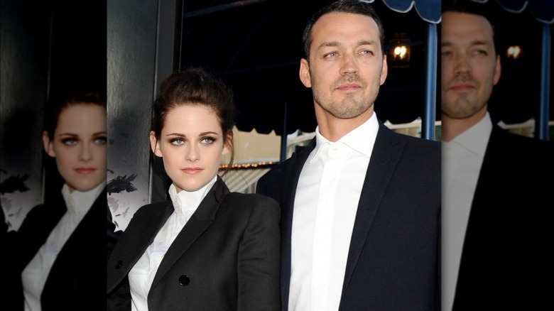 Kristen Stewart Rupert Sanders black suits