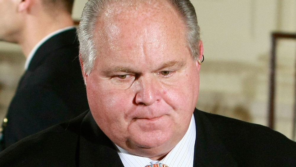 Rush Limbaugh looking down