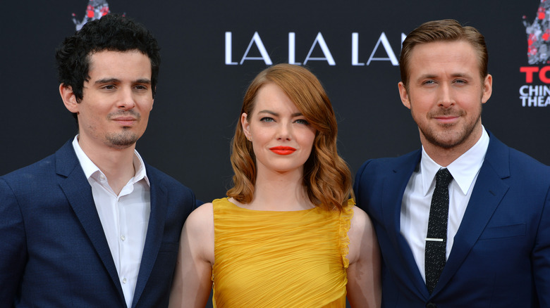 Damien Chazelle, Emma Stone, and Ryan Gosling