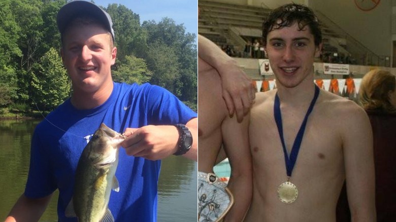 Donny Everett fishing and Tate Ramsden swim meet