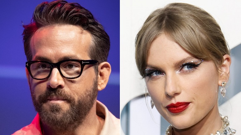 Ryan Reynolds and Taylor Swift posing