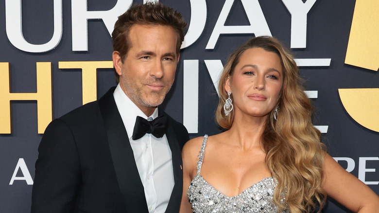 Blake Lively and Ryan Reynolds at SNL 50