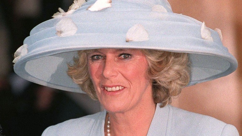 A younger Camilla Parker Bowles in a hat