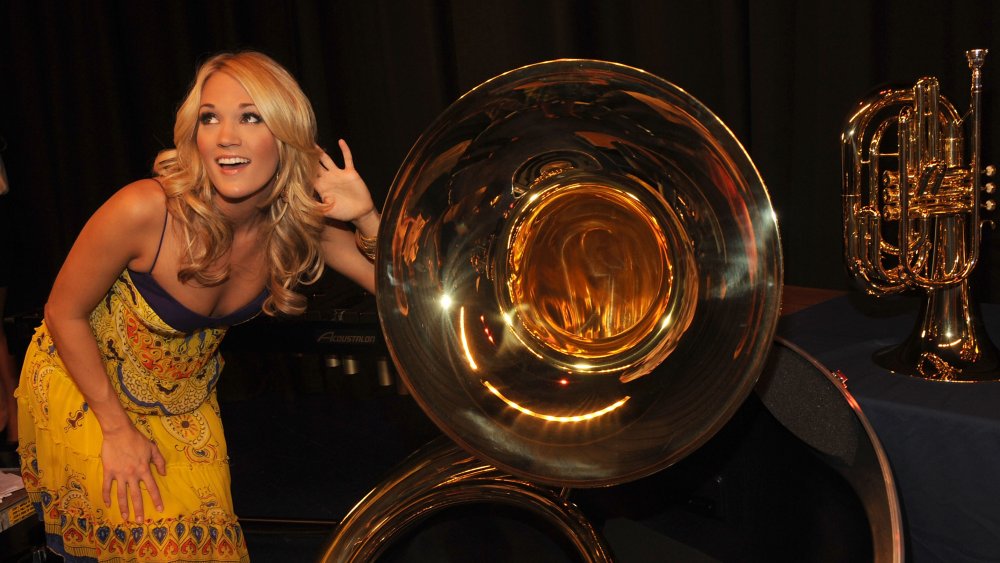 Carrie Underwood at an event at Checotah High School in 2009