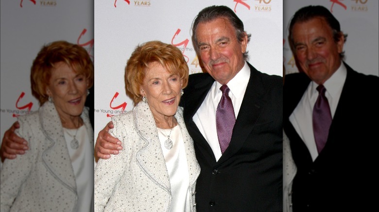 Eric Braeden smiling with Jeanne Cooper