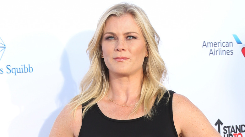 Alison Sweeney wearing black tank top