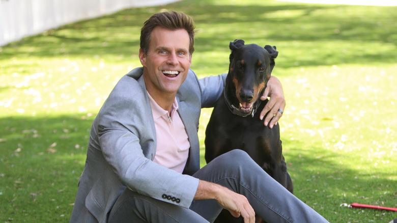 Cameron Mathison with his dog Red