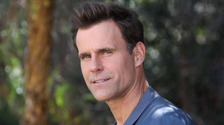 Cameron Mathison blue shirt