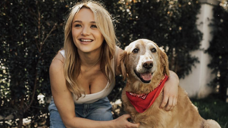 Hunter King with her dog