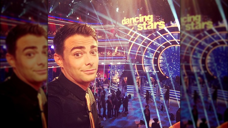 Jonathan Bennett on Dancing with the Stars set