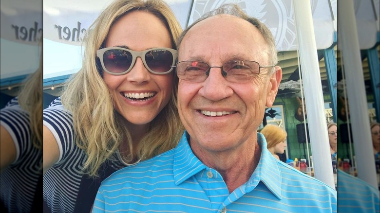 Nikki DeLoach selfie with father 