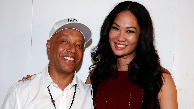 Kimora Lee and Russell Simmons at the Mercedes-Benz Fashion week in 2015