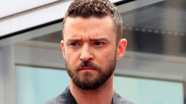 Justin Timberlake frowning