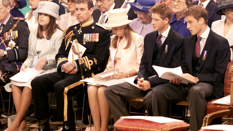 Royal family members sitting