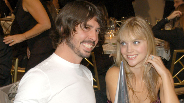 Jordyn Blum looks at Dave Grohl making silly face in 2003