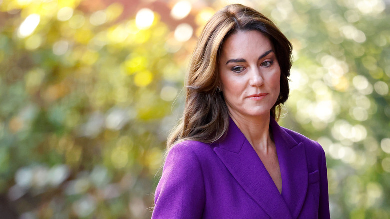 Kate Middleton wearing purple