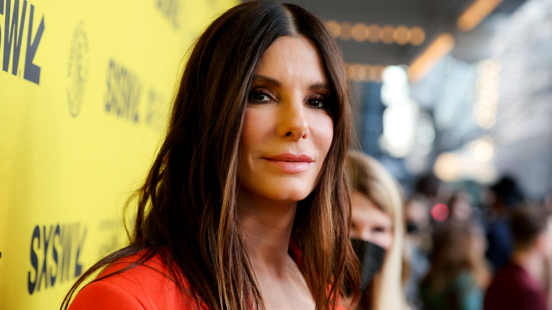 Sandra Bullock at a red carpet 