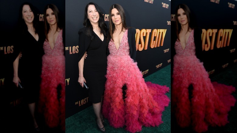 Gesine Bullock-Prado and Sandra Bullock smiling together