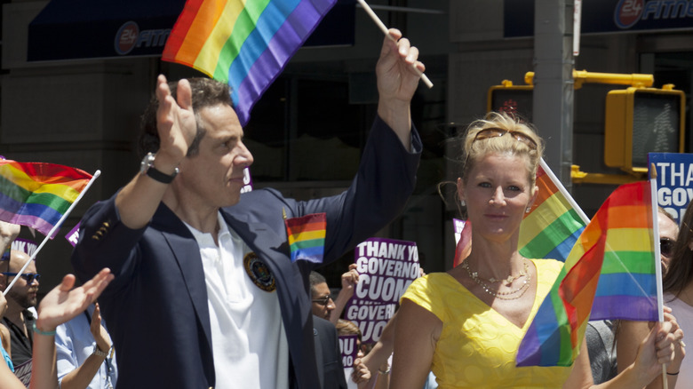 Andrew Cuomo and Sandra Lee at pride parade