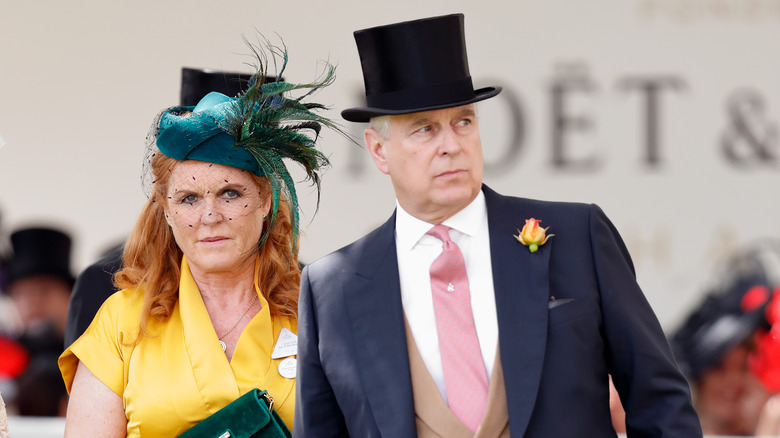 Sarah Ferguson and Prince Andrew attending event