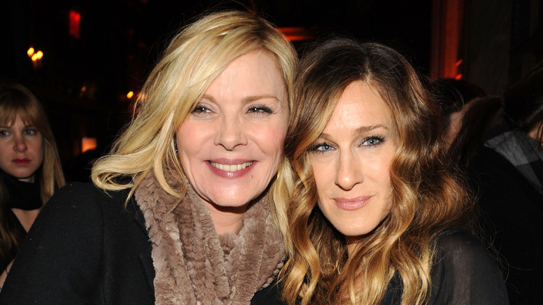 Kim Cattrall and Sarah Jessica Parker attend the premiere of "Did You Hear About the Morgans?"