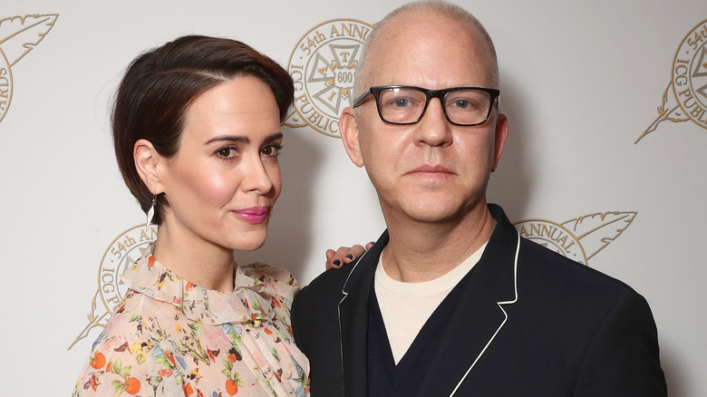 Sarah Paulson and Ryan Murphy posing