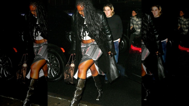 Sasha Obama short skirt boots