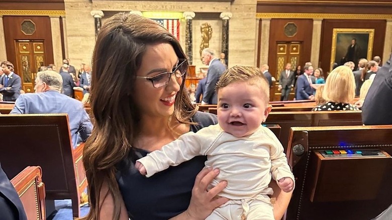 Lauren Boebert poses with her grandson