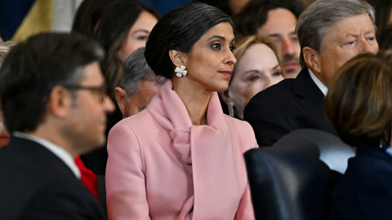 Usha Vance looks on during the 2025 Inauguration.