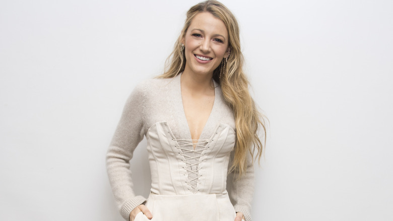 Blake Lively posing for cameras