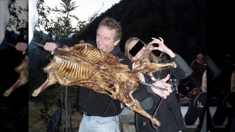 Robert F. Kennedy Jr. and friend with animal carcass