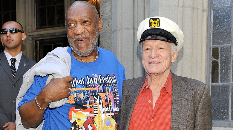 Bill Cosby Hugh Hefner smiling