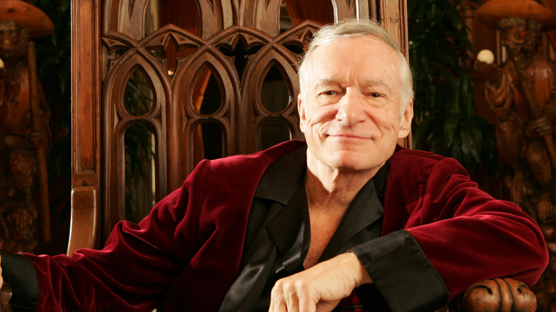 Hugh Hefner at the Playboy mansion