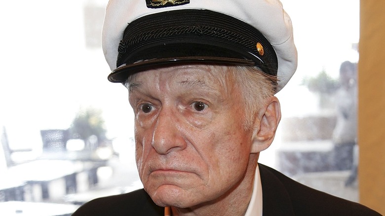 Hugh Hefner looking shocked