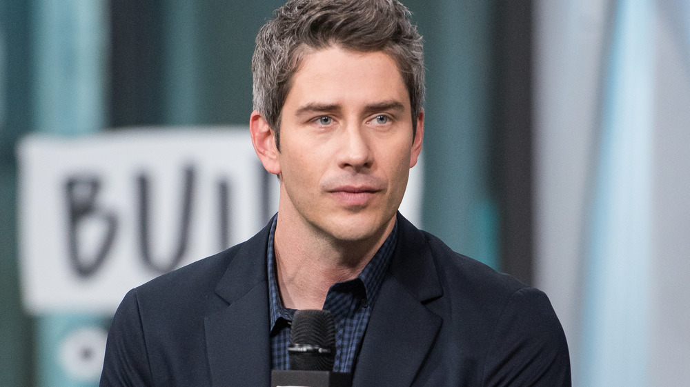 Arie Luyendyk Jr. speaking into mic