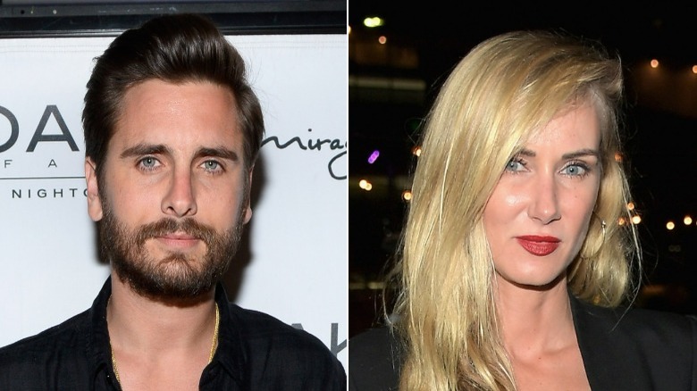 Scott Disick smiling and Kimberly Stewart posing