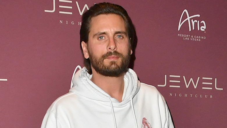 Scott Disick white hoodie