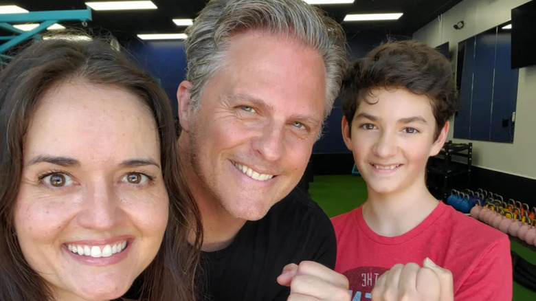Danica McKellar working out with family