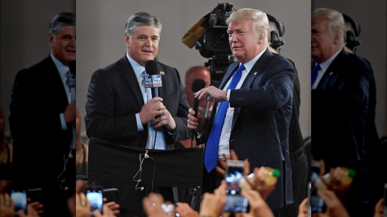 Sean Hannity interviewing Donald Trump